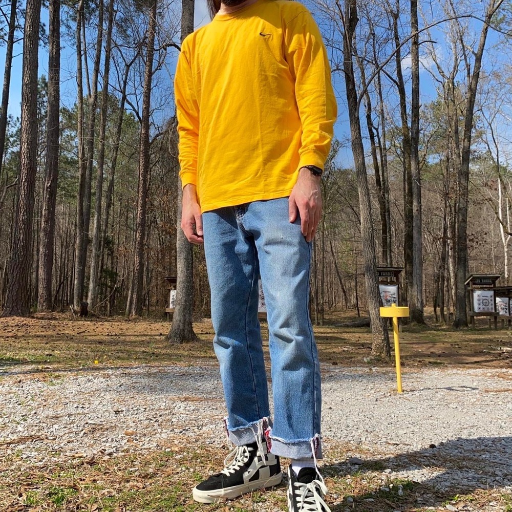 Vintage y2k Nike Team long sleeve crewneck shirt small swoosh logo.